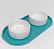 Двойная миска с керамическими чашками мятная Картинка 0